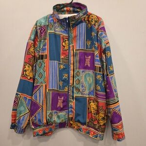 Kloz Plus 80s/90s Vintage Zip Up Windbreaker 2X